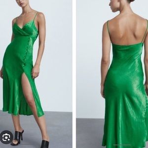 Zara green dress